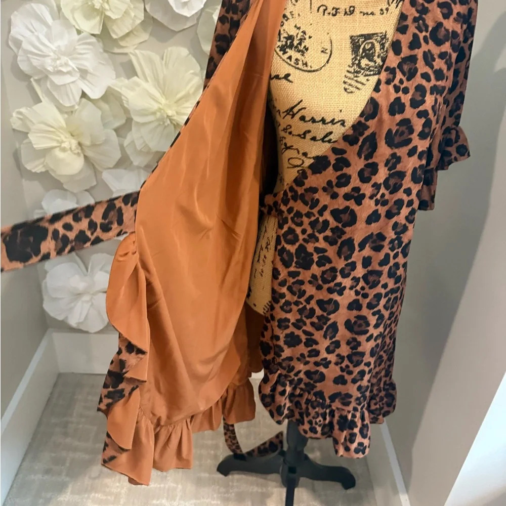 Gianni Bini Animal Print Ruffle‎ Mini Dress - Picture 5 of 7